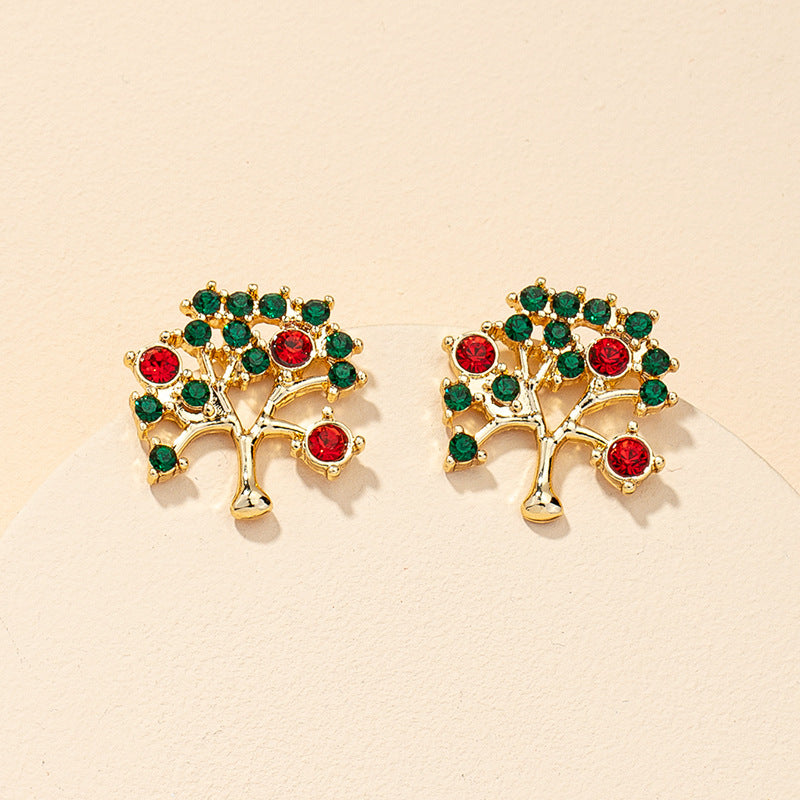 Retro Exaggerated Vienna Verve Christmas Tree Earrings - Wholesale Pair