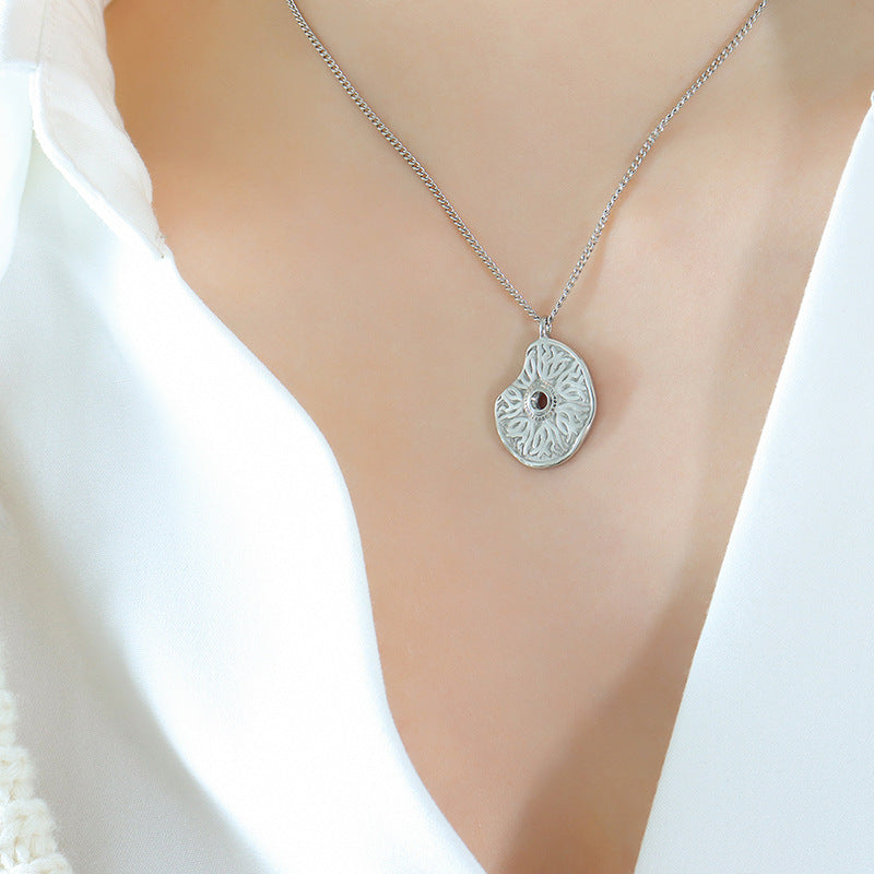 Eternal Love: Gold-Plated Stainless Steel Zircon Necklace