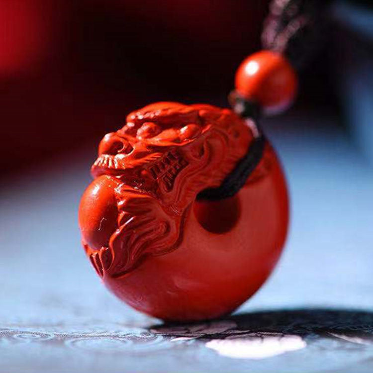 The Wealth Invoker Cinnabar Pixiu Red Gemstone Pendant