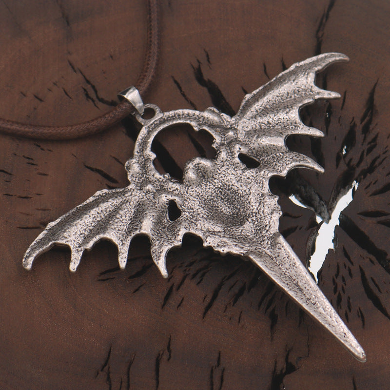 Dragon Blade Metal Necklace - Men's Halloween Jewelry