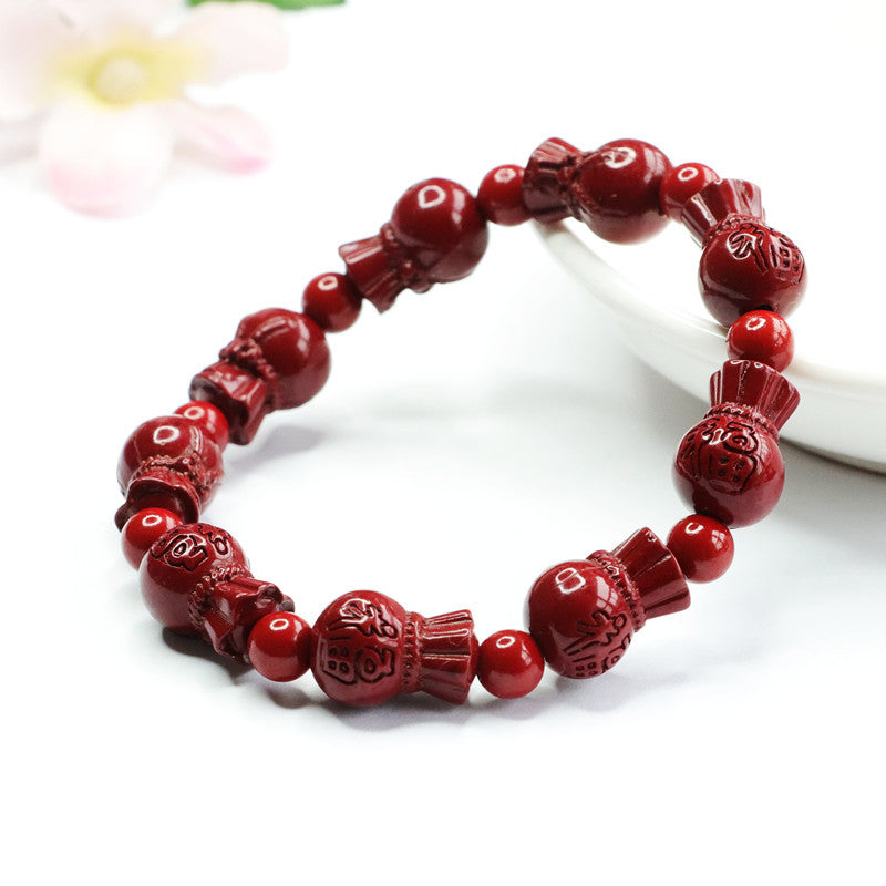 Fortune's Favor Cinnabar Stone Bracelets