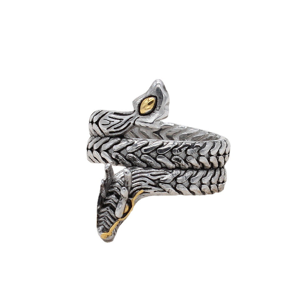 Ancient Dragon Titanium Steel Ring for Men