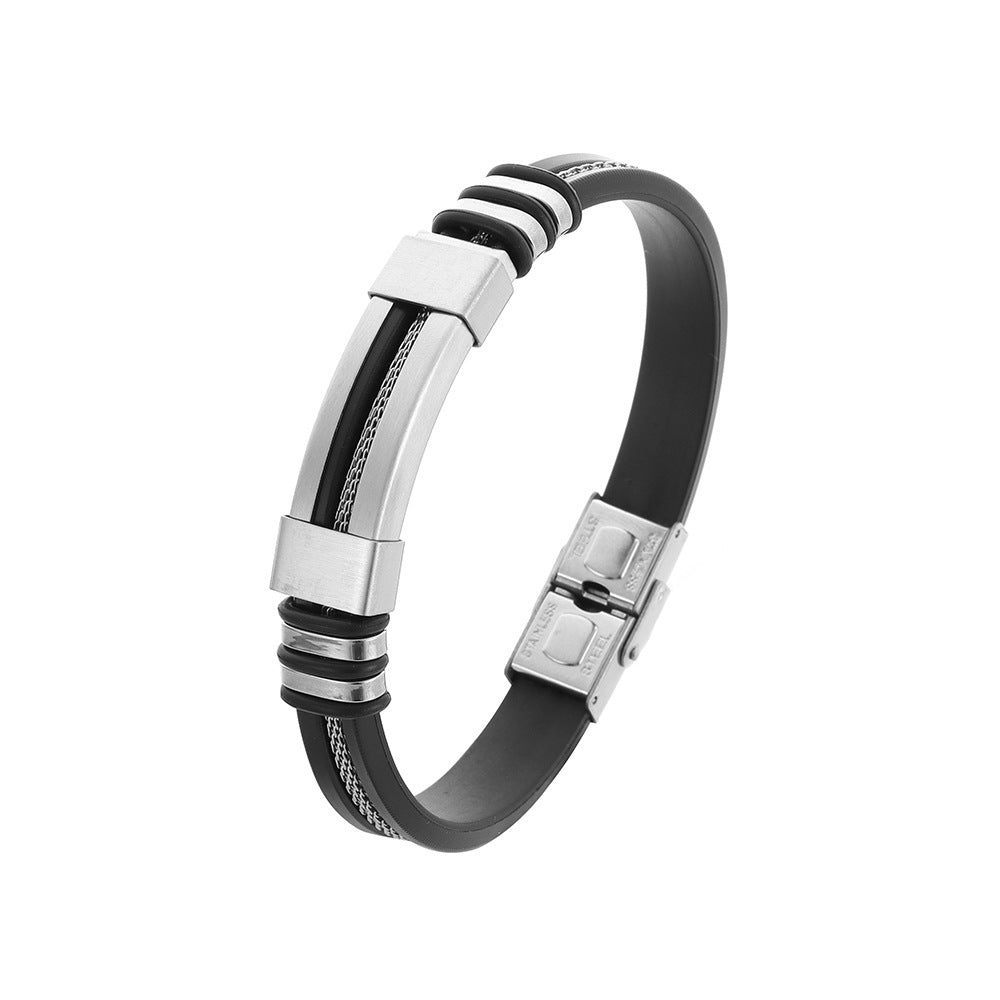 Titanium Bracelet for Men with Stylish Cross-Border Design