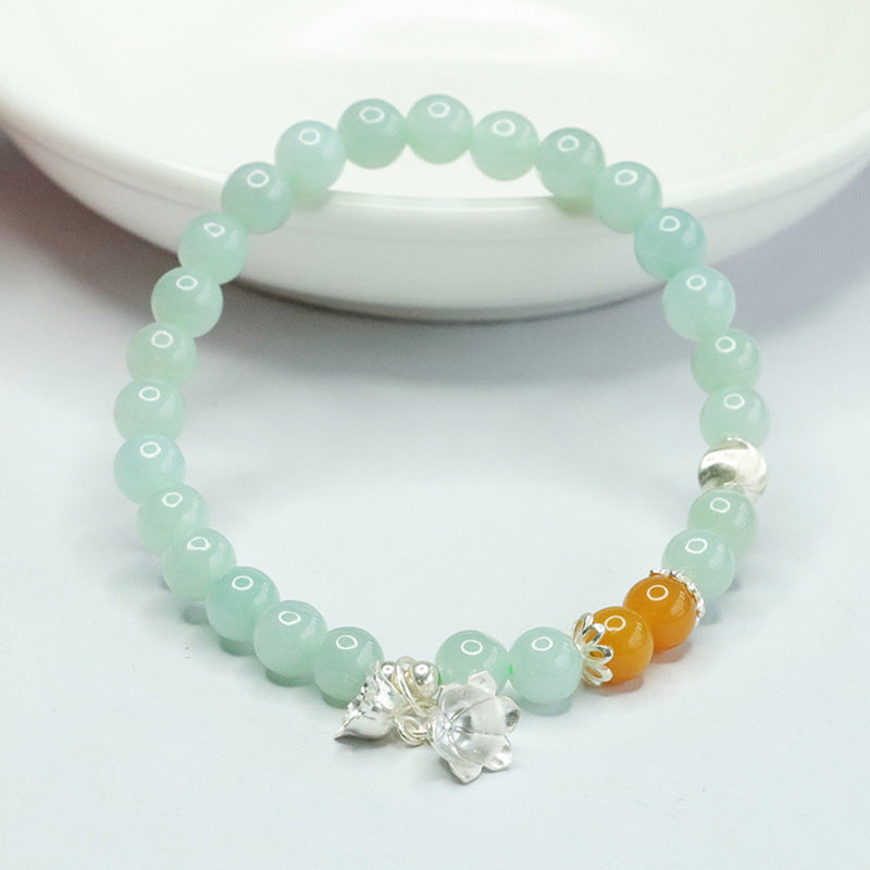 Lily of The Valley Fortune's Favor Sterling Silver Jade Bracelet