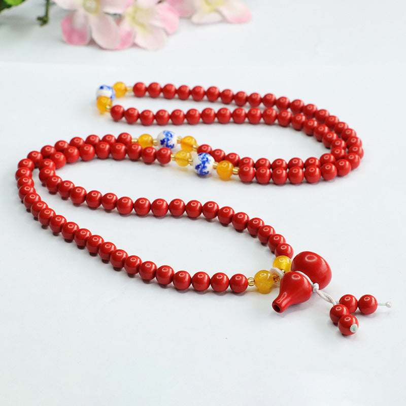 Red Sand Buddha Beads Bracelet