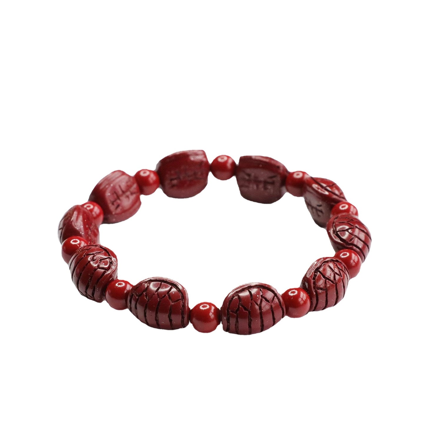 World's Richest Vermilion Sand Cinnabar Stone Sterling Silver Bracelet