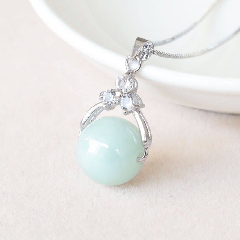 Fortune's Favor Sterling Silver Jade Pendant Necklace