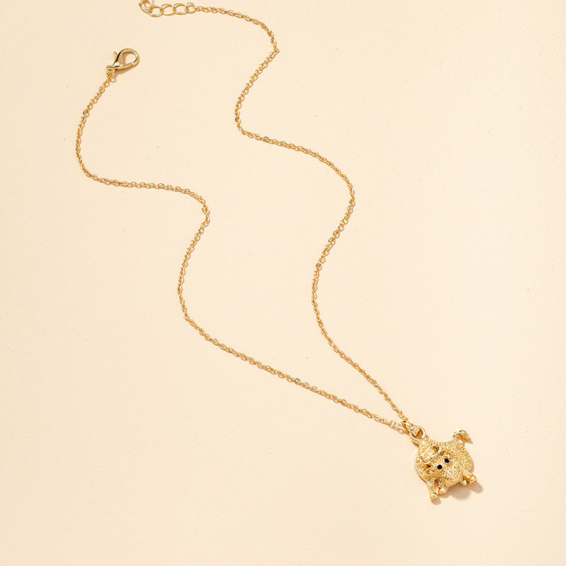 Retro Cow Pendant Necklace - Vienna Verve Collection