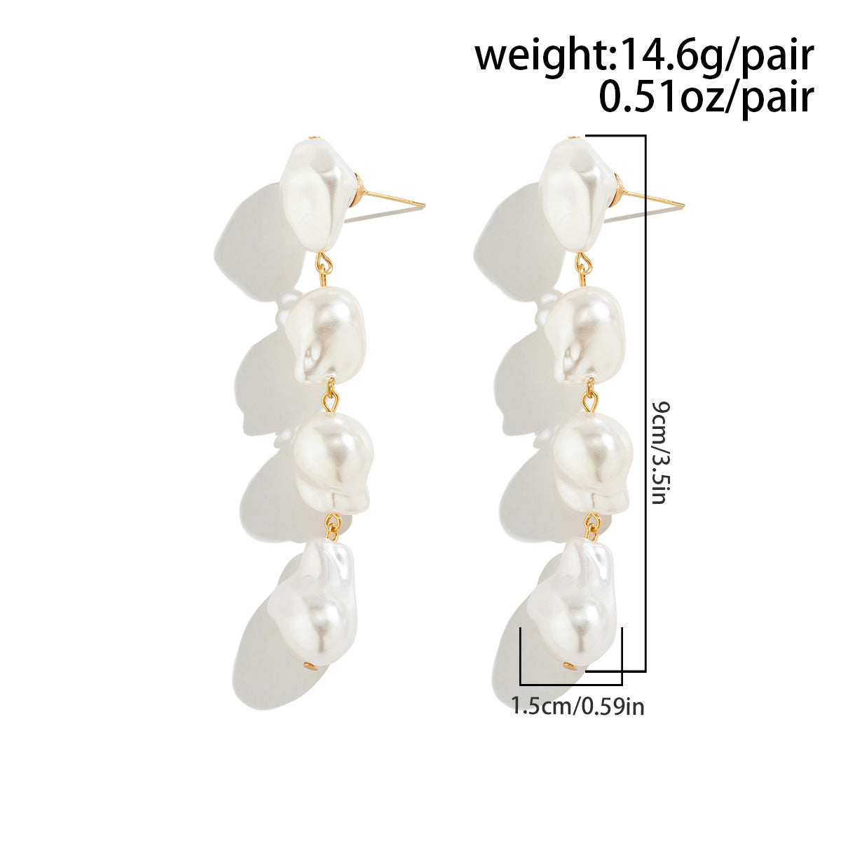 Elegant French Style Imitation Pearl Earrings crafted with Sterling Silver