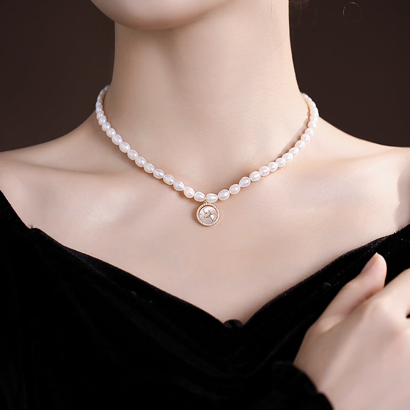 Luxurious French Style Baroque Freshwater Pearl Necklace for Sophisticated Women