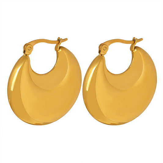 Chic U-Shaped Earrings with Timeless Hong Kong Flair