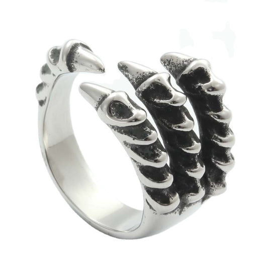 Titanium Steel Dragon Claw Ring for Men - Retro Trendy Accessory