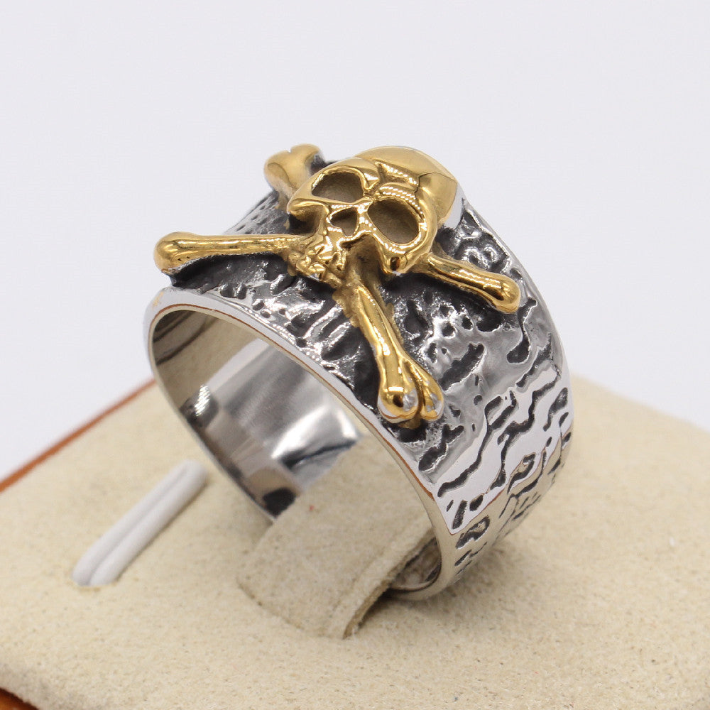 Halloween Death Skeleton Titanium Steel Ring for Men