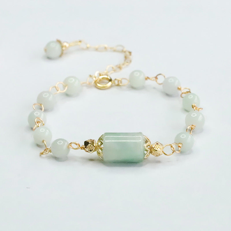 Fortune's Favor Sterling Silver Jade Bracelet