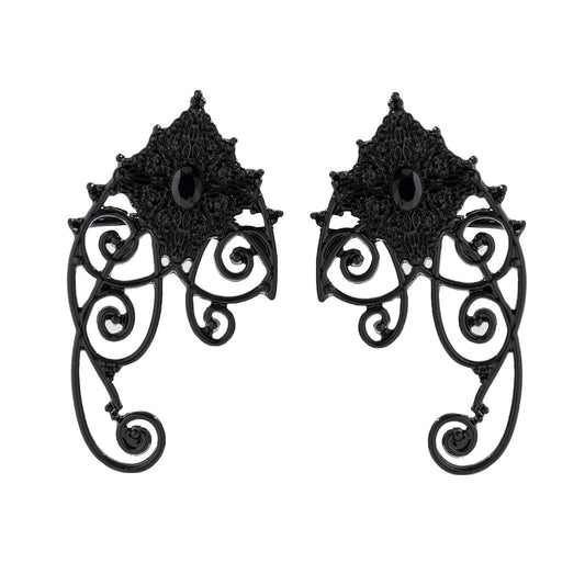 European and American Style Cross-border Elf Contour Earrings with Retro Gothic Vibes for Halloween.