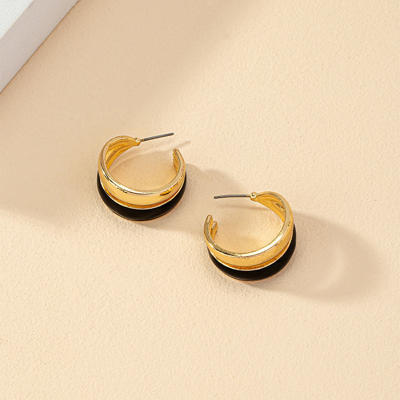 European Chic Drip Oil Earrings - Vienna Verve Collection