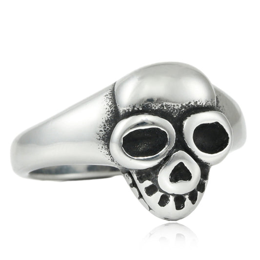 Personalized Retro Skull Ring for Men - Stylish Titanium Steel Accessory