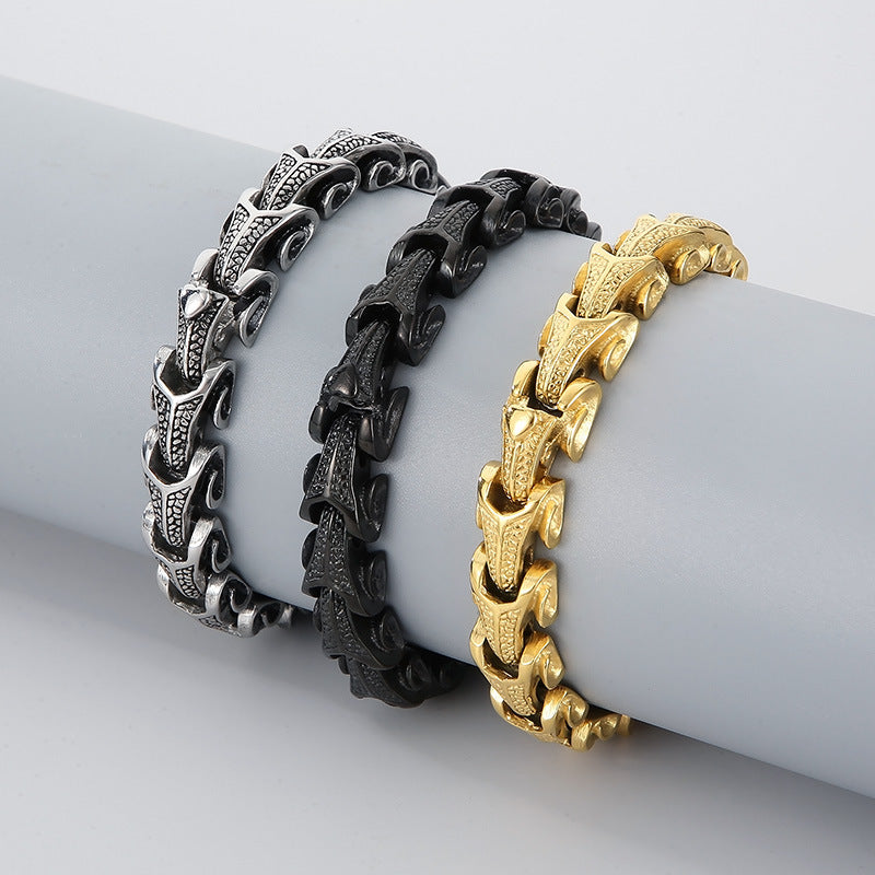 Korean-Inspired Titanium Steel Bracelet for Men, Alternative Personality Jewelry