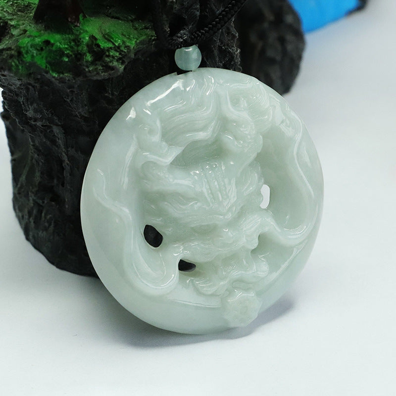 Jade Dragon Head Pendant from Fortune's Favor Collection