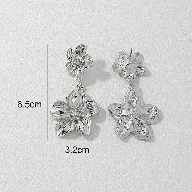 Wholesale Vienna Verve Metal Flower Earrings - Autumn Fashion Jewelry