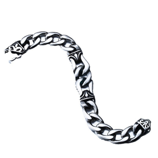 Nordic Viking-Inspired Men's Titanium Steel Bracelet – Wholesale European & American Jewelry