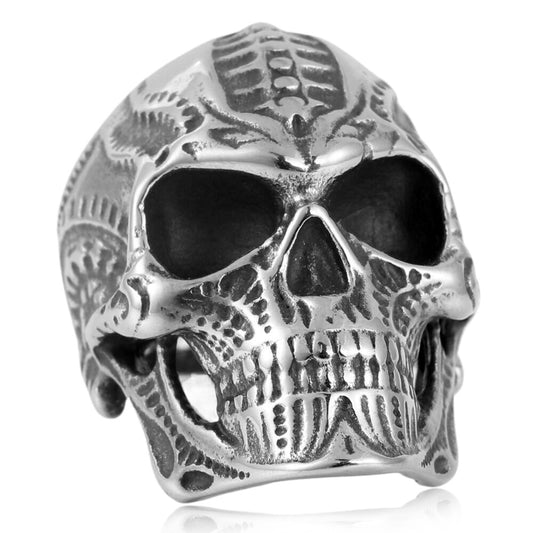 Titanium Steel Skull Ring for Men - Retro and Trendy Personalized Accessory