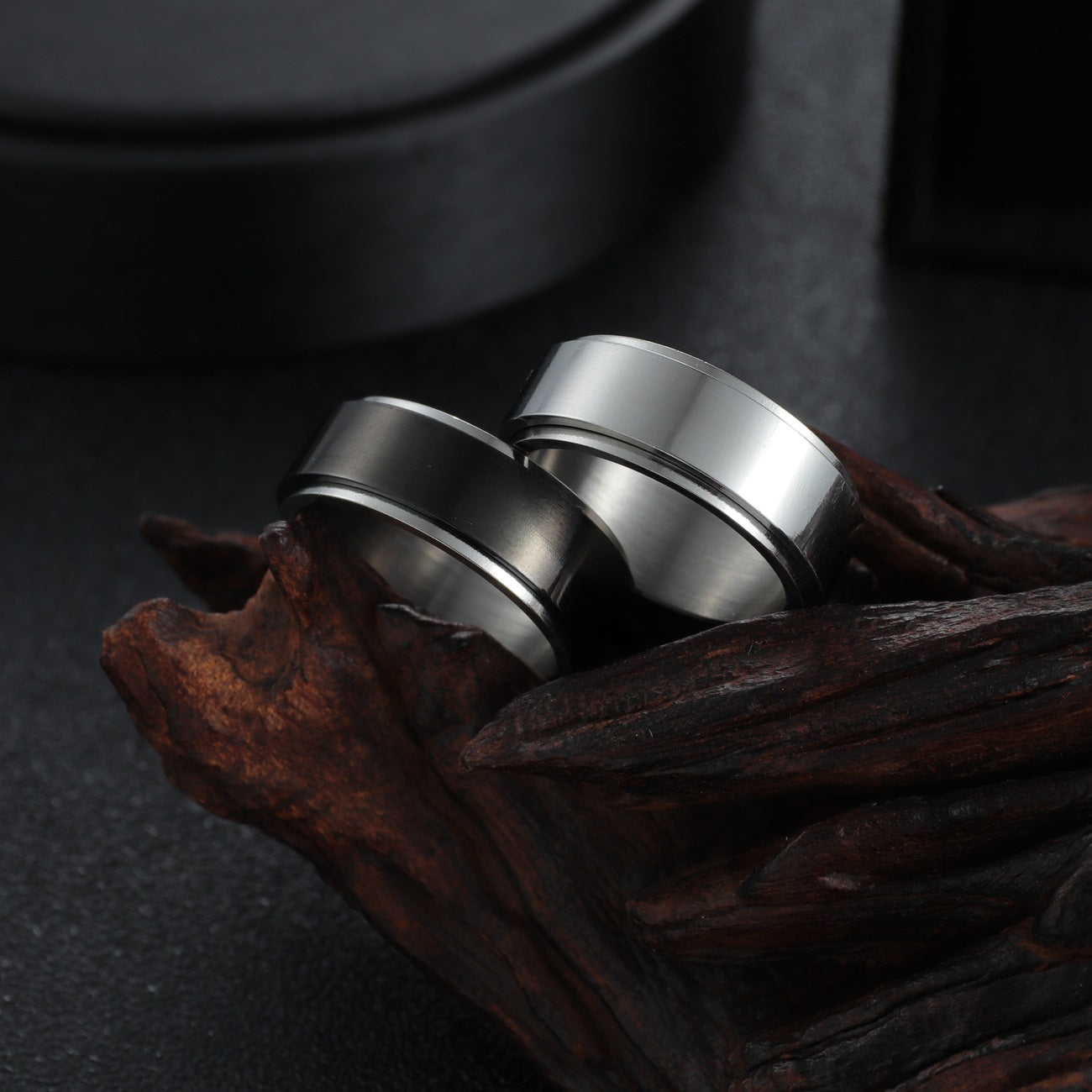 Rotating Titanium Steel Men's Ring - Wholesale Amazon Jewelry