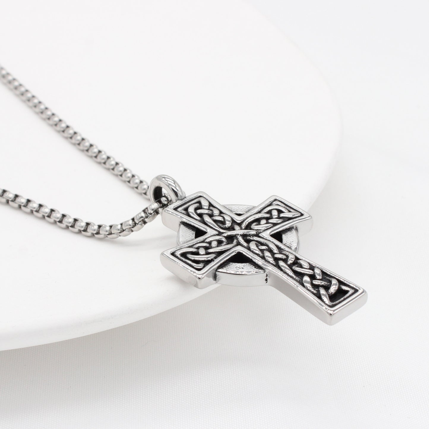 Viking Celtic Cross Titanium Steel Pendant for Men