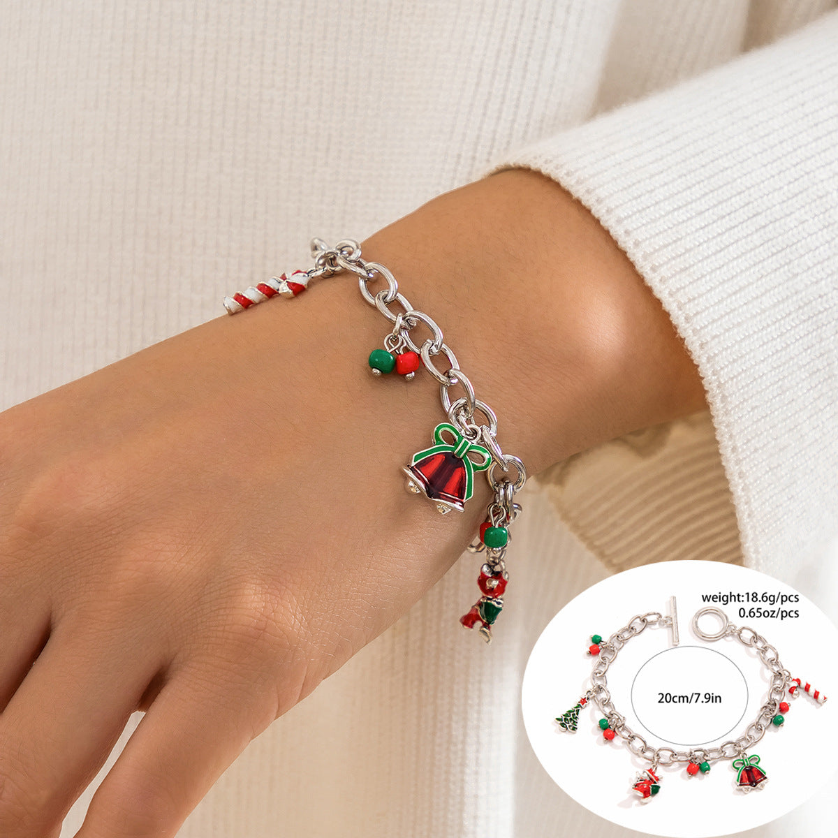 Christmas Elk Crystal Bracelet Needle Hand Ornament Europa-American Alphabet Gift Collection