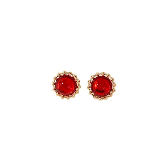 Retro Acrylic Gemstone Earrings - Vienna Verve Collection