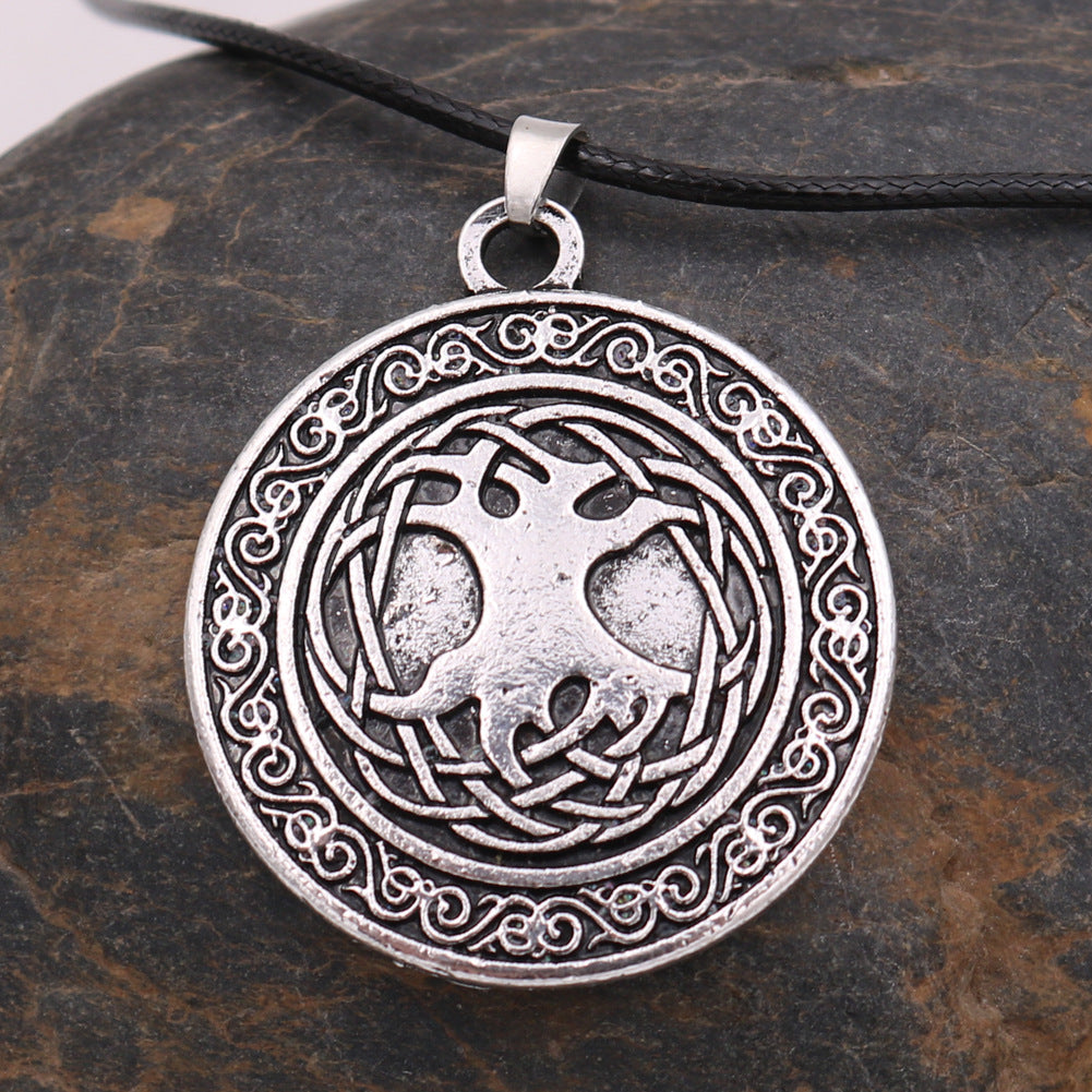 World Tree Metal Pendant Necklace for Men - Norse Legacy Collection