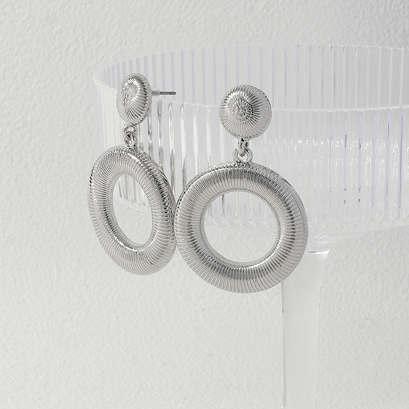 Trendy Circle Earrings by Planderful - Vienna Verve Collection