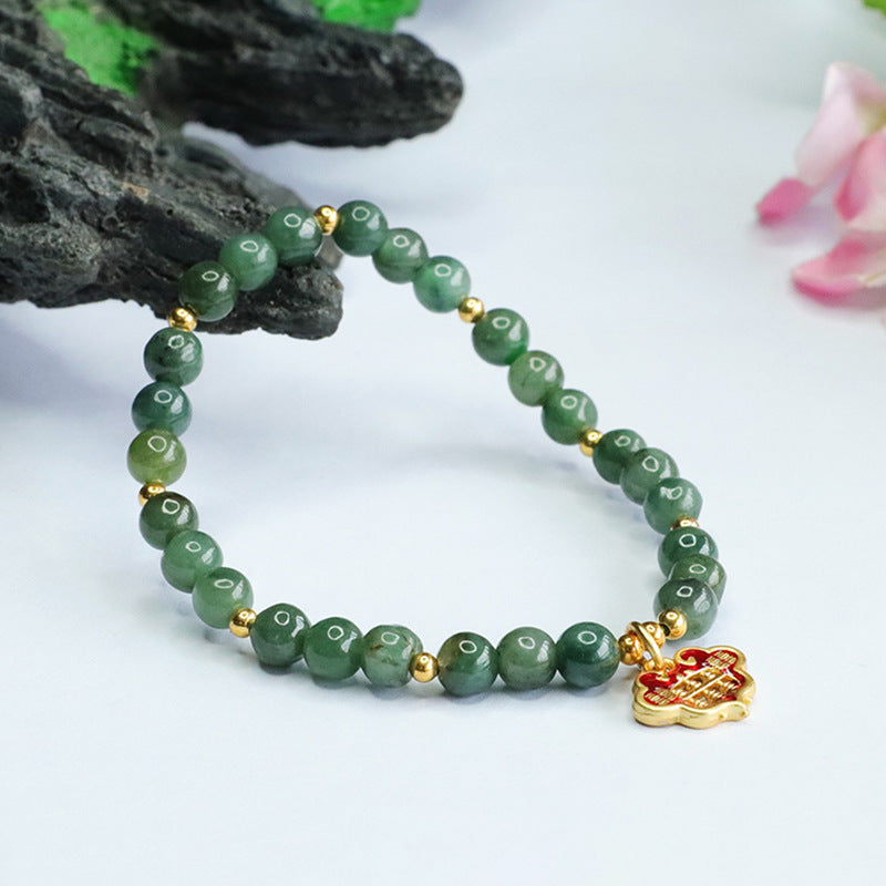 Green Jade Ruyi Abacus Bracelets