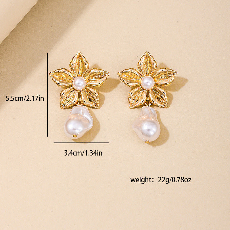 Floral Pearl Earrings in Vienna Verve Collection