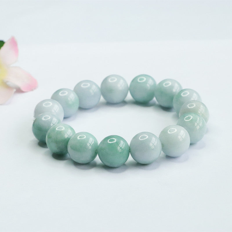 Green Jade Sterling Silver Bracelet from Planderful Collection