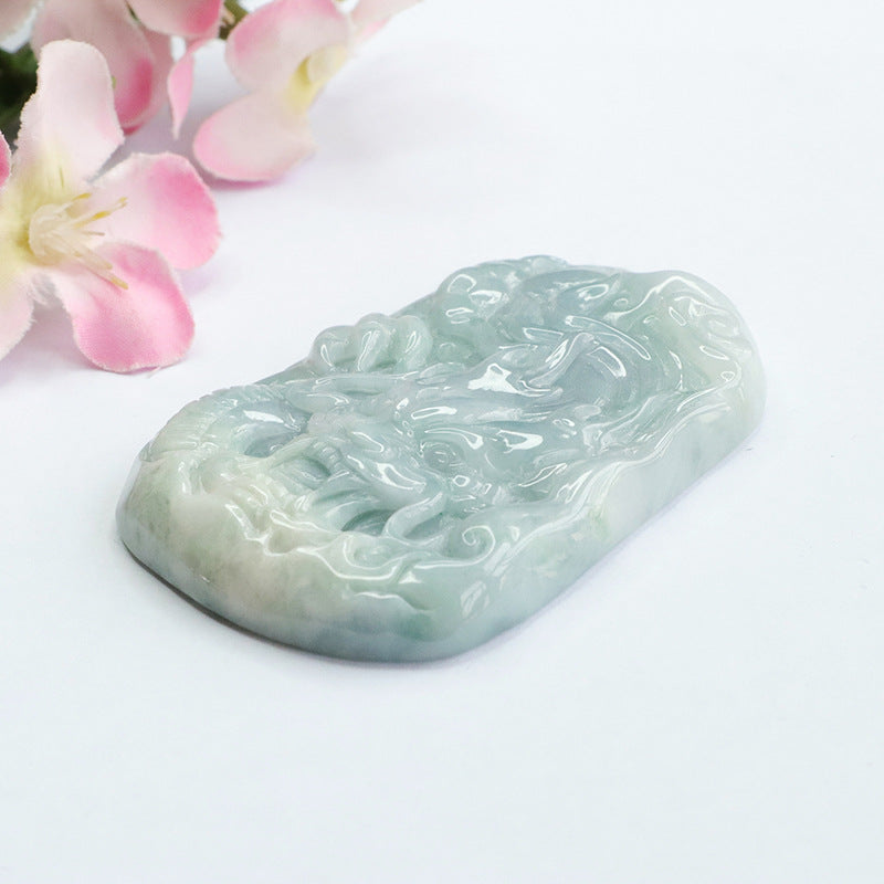 Myanmar A Grade Jade Dragon Pendant - Fortune's Favor Collection