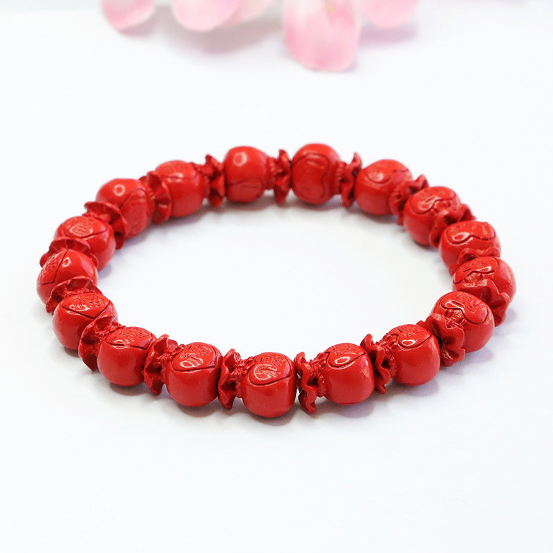 Red Cinnabar Stone Lucky Bracelet