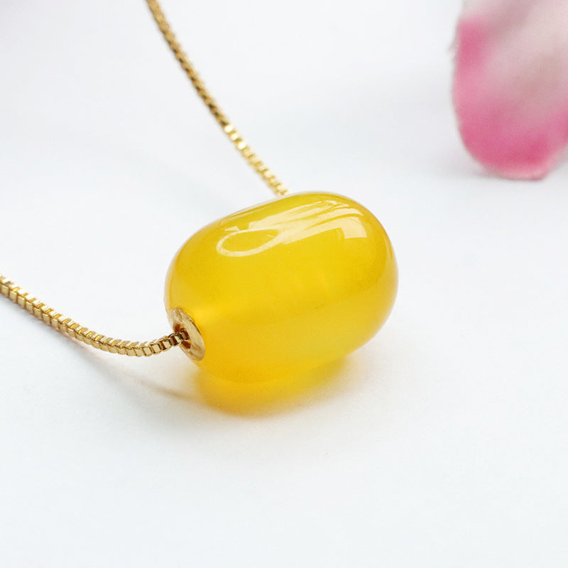 Sunshine Chalcedony Bead Pendant