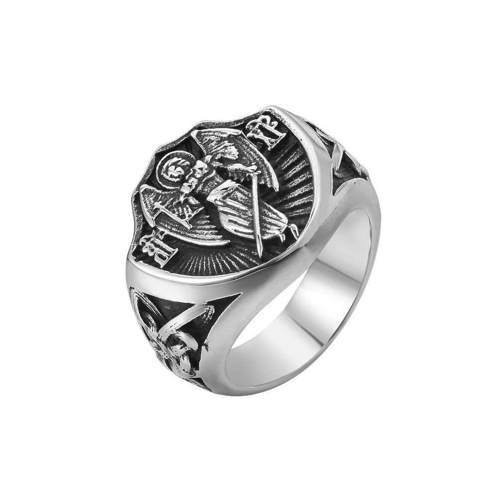 Personalized Retro Angel Wings Titanium Steel Rings - Wholesale Foreign Trade Jewelry