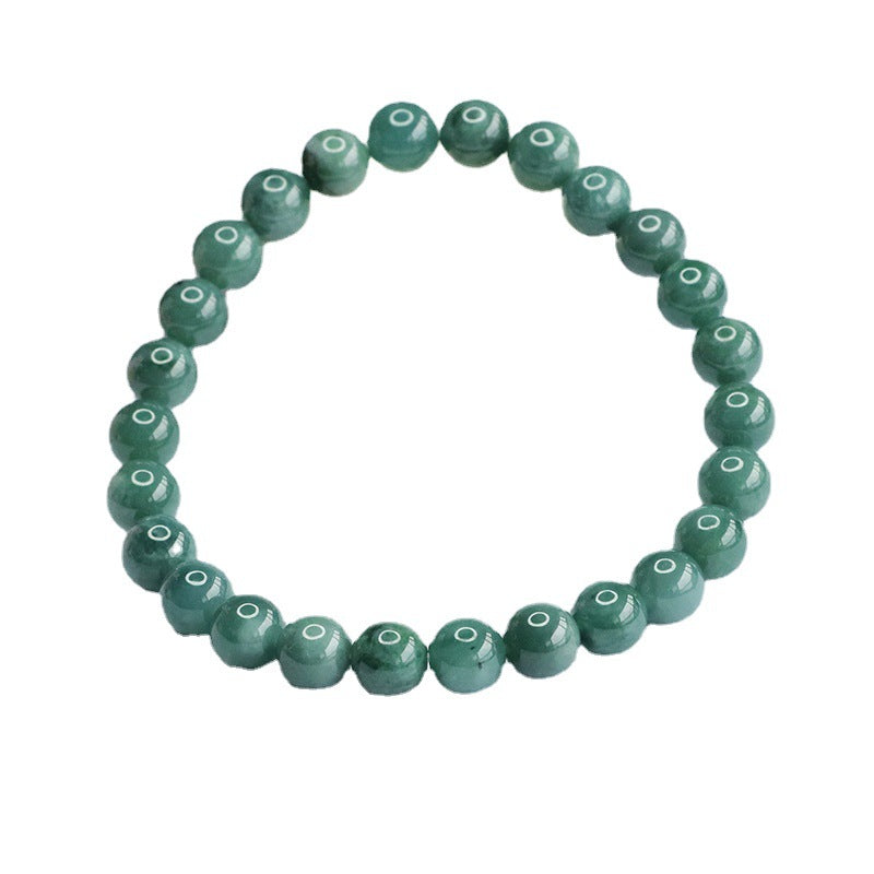 Jade and Blue-Green Bead Bracelet