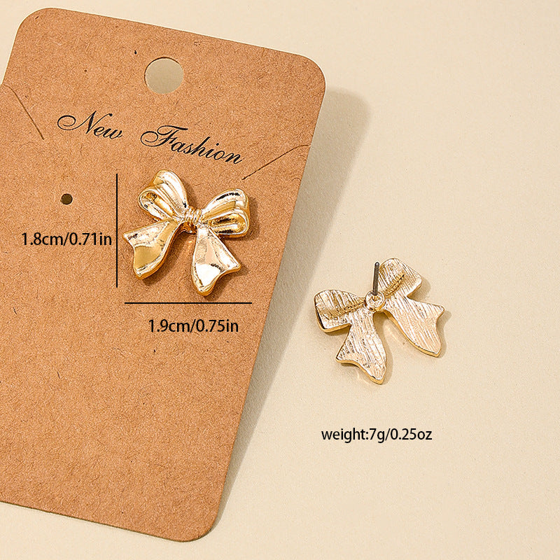 French Chic Bow Earrings for Stylish Women on the Go