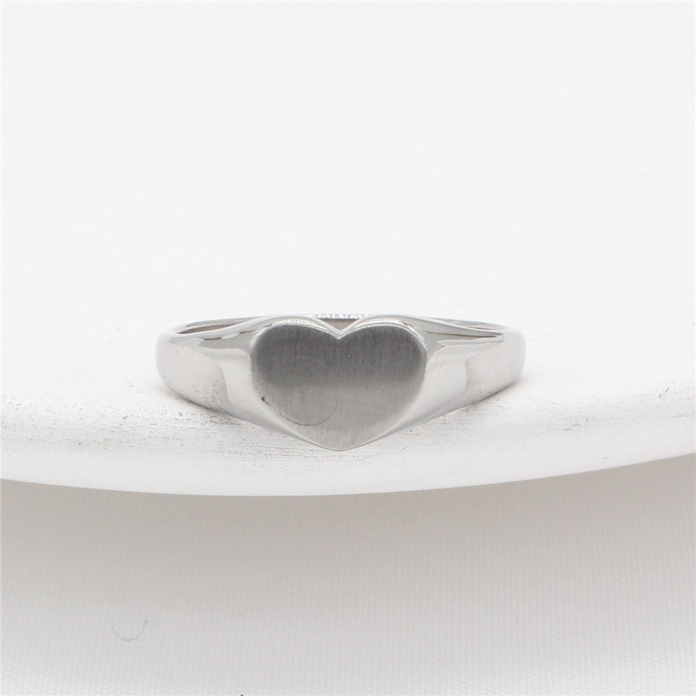 Everyday Genie Heart-shaped Titanium Steel Ring for Women