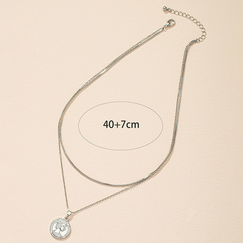 Chic Double Layer Pendant Necklace - Vienna Verve Collection