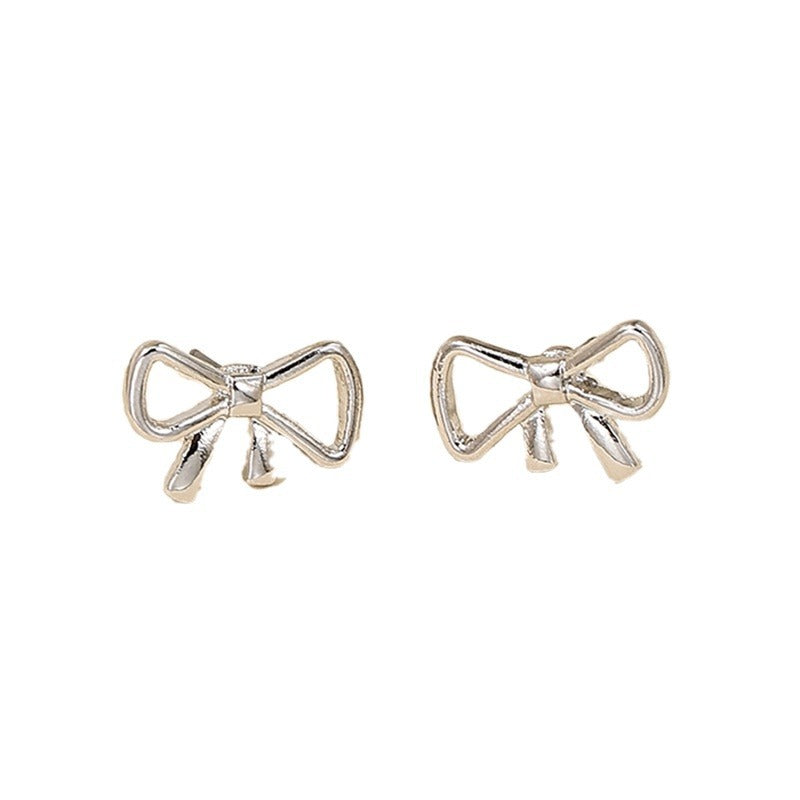 European Chic Hollow Bow Earrings for Women - Vienna Verve Collection