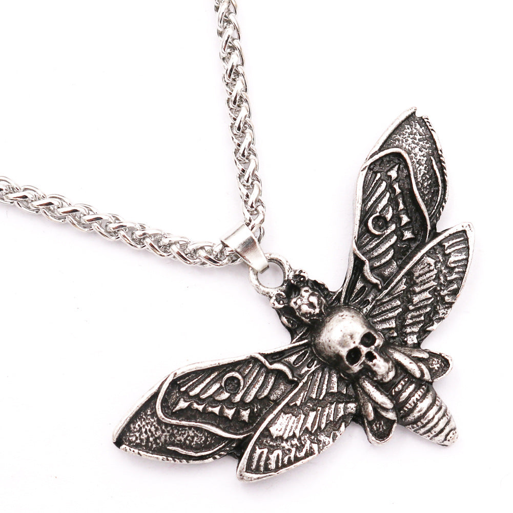 Moth Metal Necklace with Norse Legacy Design for Men - Exclusive Jewelry Piece