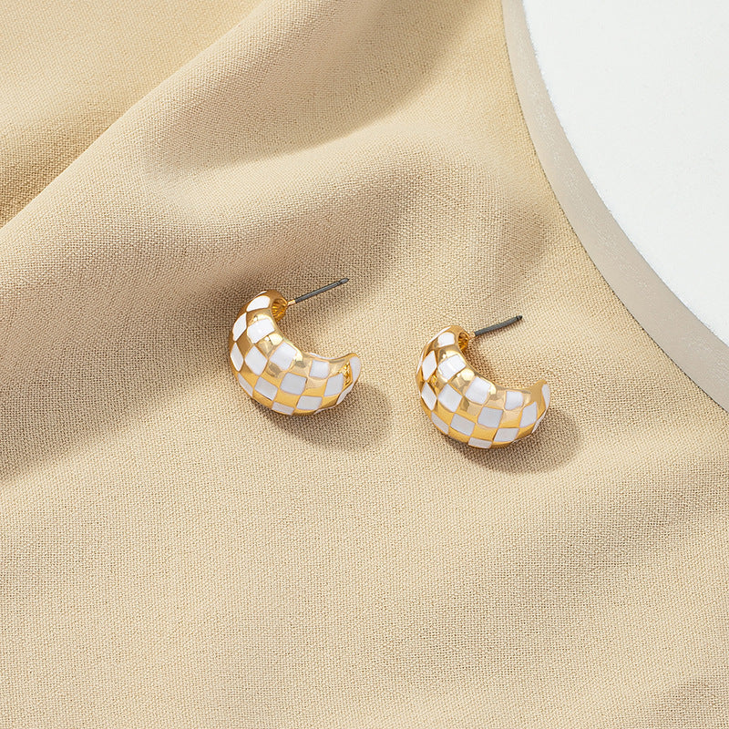 Fresh Countryside Chic Earrings Set with Glazed Droplets and Floral Wheels from Vienna Verve Collection