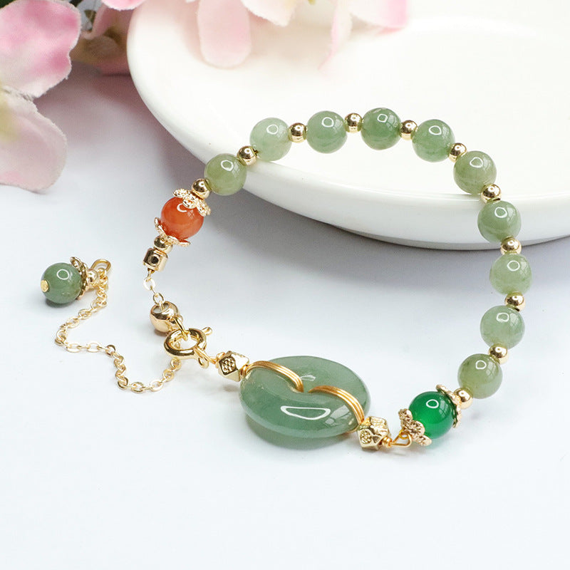 Jade Bracelet with Sterling Silver Clasp - Fortune's Favor Collection