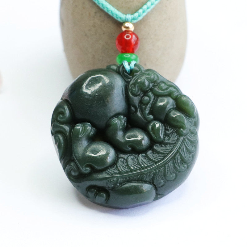 Green Dragon Jade Pendant Necklace - Fortune's Favor Collection