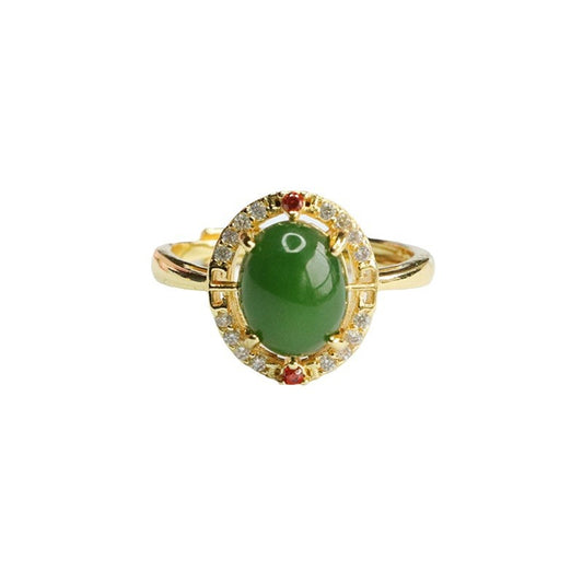 Fortune's Favor Sterling Silver Jade Ring