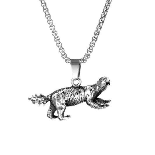 Vintage-Inspired Titanium Steel Animal Pendant Necklace for Men